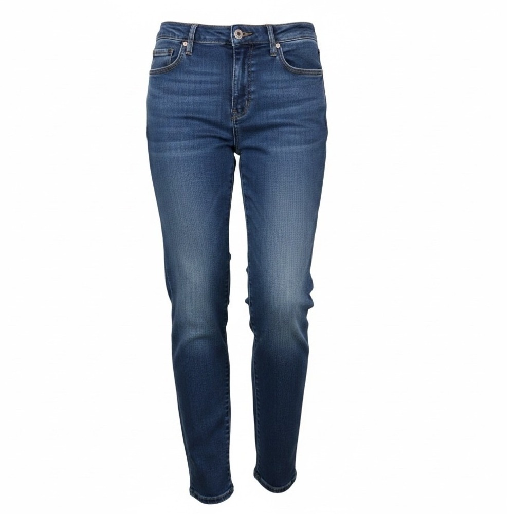 NYDJ Sheri Slim Lift Tuck Jeans Quinn Dark Indigo Stretch Denim Size 10 Soft